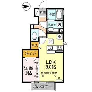 クレセント【1階】の間取り