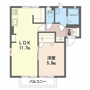 フレグランス四季【1階】の間取り