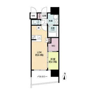 セレニテ新大阪ミラク弐番館【9階】の間取り