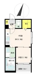ハーモニーテラスひかり【2階】の間取り