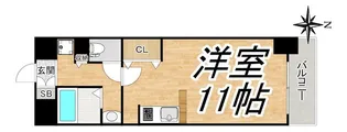 ラ・フォーレ東天満【4階】の間取り
