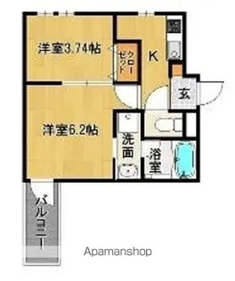 Cherim試験場前【3階】の間取り