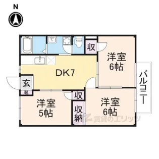 ルミエール1号館【2階】の間取り