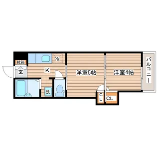 吉耕ハイツ【2階】の間取り