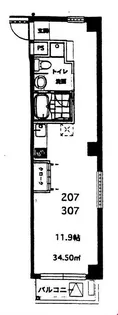 コリーヌ目黒本町【3階】の間取り