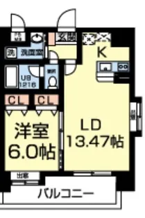 フルール南熊本【8階】の間取り