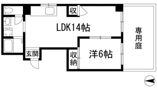 モダンアパートメント神戸宝塚1【1階】の間取り