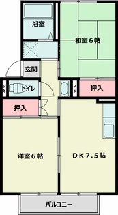 プレジール竜の口 A【2階】の間取り