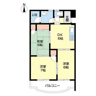 プランドール北本【1階】の間取り