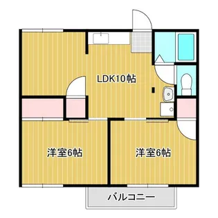 コーポ白山A【2階】の間取り