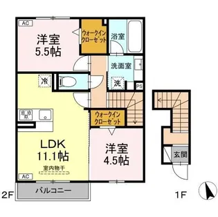 アンティエーヌ トリシア【2階】の間取り
