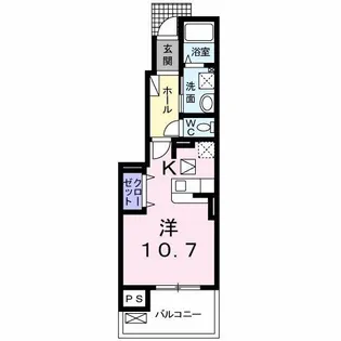 ラフェリオ1059【1階】の間取り