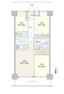 クレッセント南品川4階【4階】の間取り
