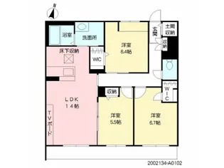 グレースガーデン田井島【1階】の間取り