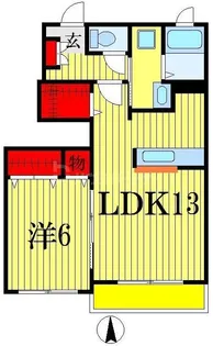 サニーブライトII【1階】の間取り