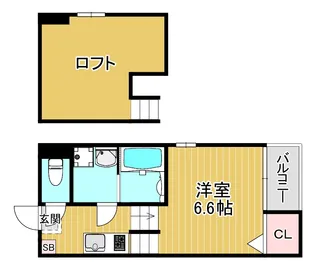 グランシエロ関目高殿【1階】の間取り