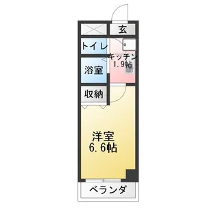 パレスT2-S【4階】の間取り