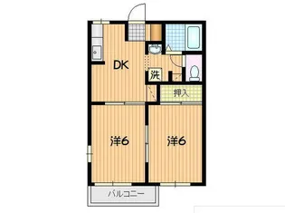 エリア001 B棟【2階】の間取り
