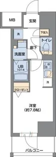 Metrosa谷町六丁目South【3階】の間取り