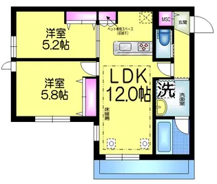 ルミエールテラス【3階】の間取り