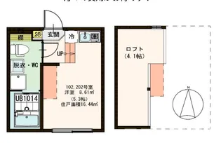 ハーモニーテラス梅島II【2階】の間取り