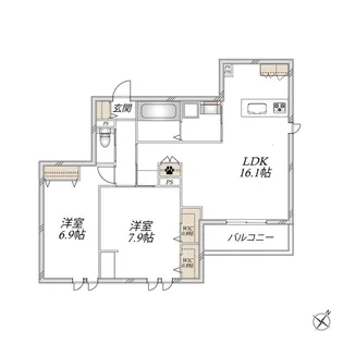 Eminence East【2階】の間取り