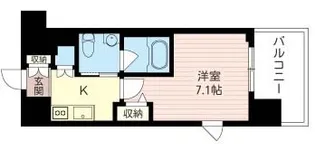 ルームスキノカ(9月下旬退去予定予定)【6階】の間取り