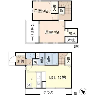 ショコラ B棟 クロック【1階】の間取り