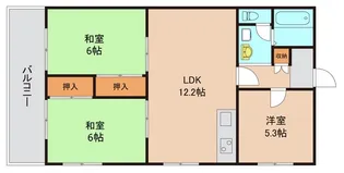 取手リバーサイドマンション 221号室【2階】の間取り
