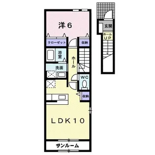 サン・ビレッジ・西方 I【2階】の間取り