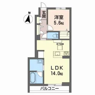 グランデB【1階】の間取り