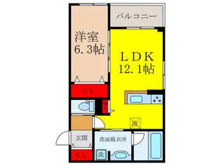 仮)Fiore室町【1階】の間取り