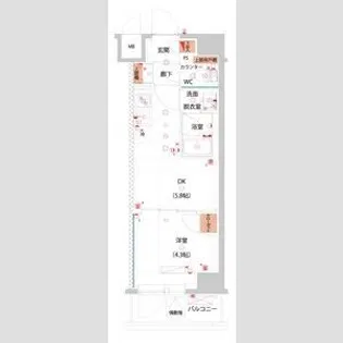 ハーモニーレジデンス東京サウス大塚【9階】の間取り