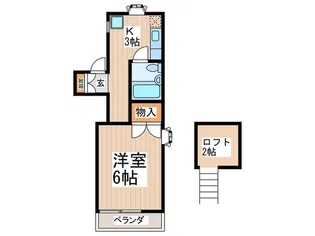 パ-ルハイツ【2階】の間取り