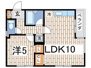 ポ-トビュ-高砂【4階】の間取り