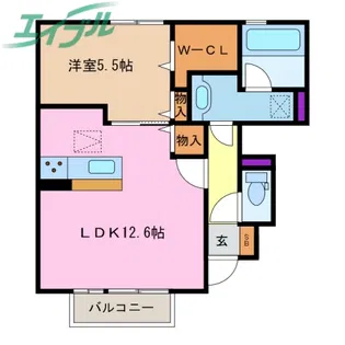 サンシャイン 日永西【1階】の間取り
