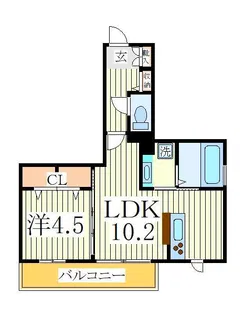 パークサイドハウス【2階】の間取り