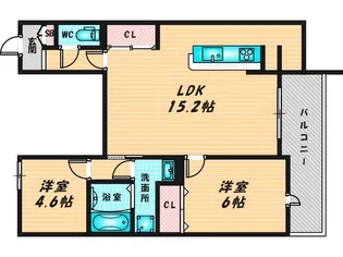 ウエスタンハイツ19【1階】の間取り