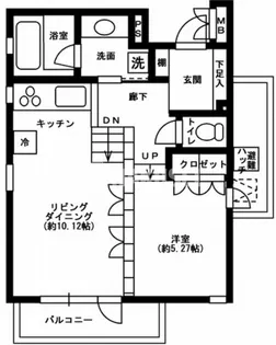 NTPRレジデンス下馬【2階】の間取り