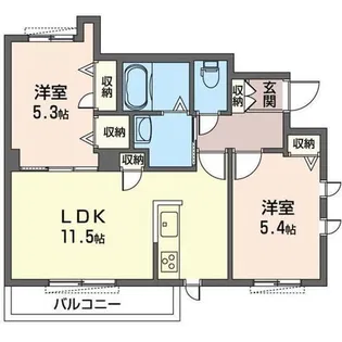 プレナールA棟【1階】の間取り
