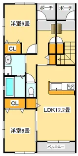 リヴェールK【1階】の間取り