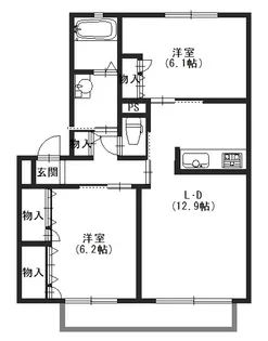 ファミネス【2階】の間取り