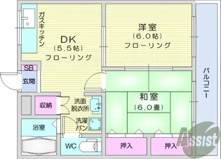 ハイデンスカトー【2階】の間取り