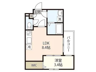 スマイルレジデンス三筋 北館【1階】の間取り