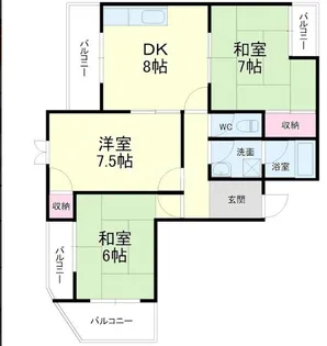 静岡県浜松市中央区鴨江3【アパート】の間取り