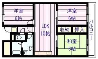 ルネ・アルマーニ【2階】の間取り