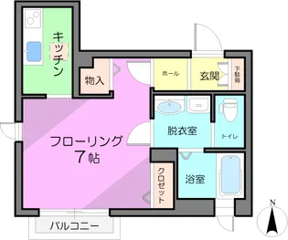 ボヌール王子【1階】の間取り