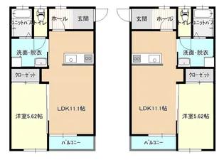 グリーンパーシモン4【1階】の間取り