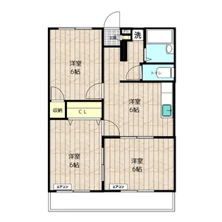 ライフ21B棟【1階】の間取り