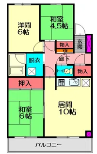 花咲第一マンション【3階】の間取り